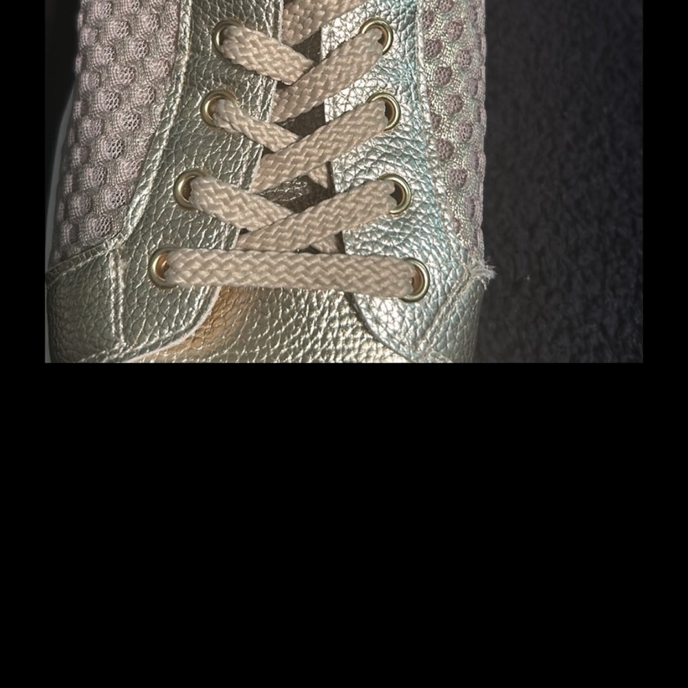 Steve Madden STEVEN Napa natural comfort leather gold sneakers gym shoes - Picture 11 of 11